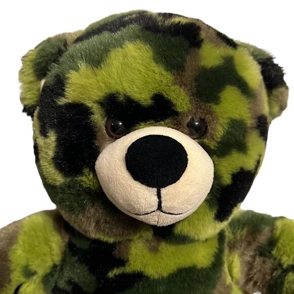 Build-A-Bear Teddy Bear Camouflage Green Military 16” Plush Stuffed Animal BAB - Picture 2 of 9